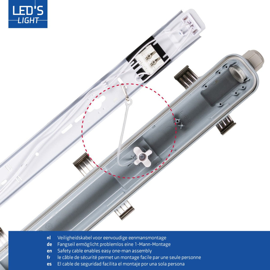 LED's Light Complete LED TL lamp met LED buis 120 cm - Binnen en buiten - 2130 lm - 1x11,5W - 4000K - High Efficiency - Energie Label B TL verlichting LED.nl
