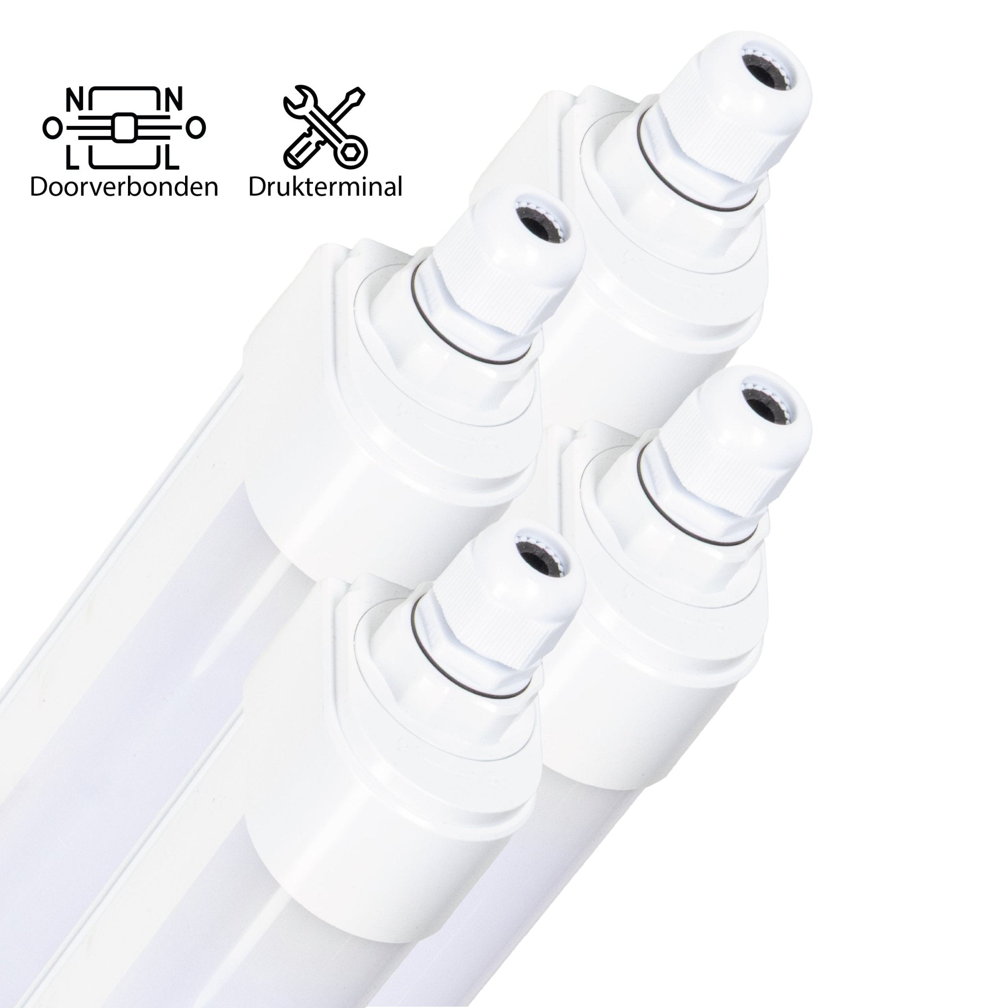 4 PACK - LED's Light TL armatuur met Strip - Koppelbaar - 46W 150cm 5520lm 4000K LED.nl