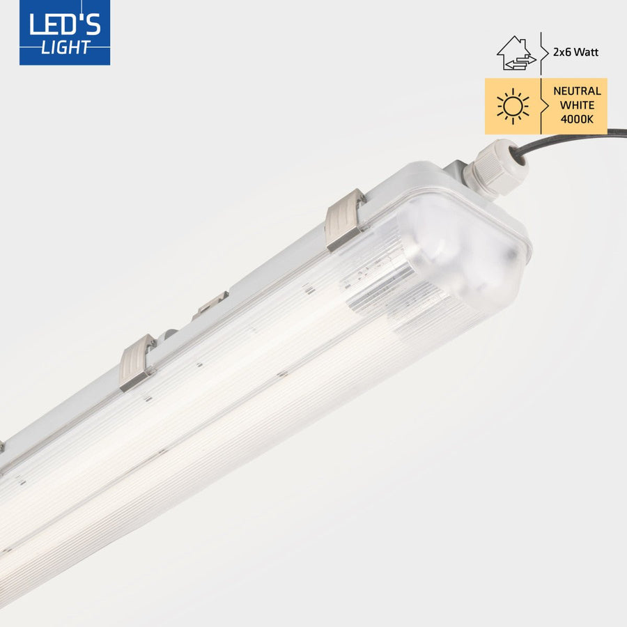 LED's Light Dubbele LED TL lamp 120 cm - compleet met LED buizen - Binnen en buiten - 4260 lm - 4000K - 2x11.5W - 185lm/w - Energielabel B TL verlichting LED.nl