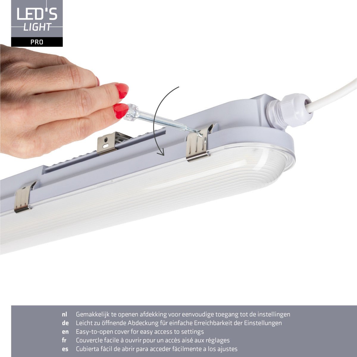 4 PACK - LED's Light pro Koppelbaar CCT/Power select TL armatuur met Strip - 180lm/w 39W 150cm 7020lm 3000K/4000K/6500K - IP65 IK08 TL verlichting LED.nl