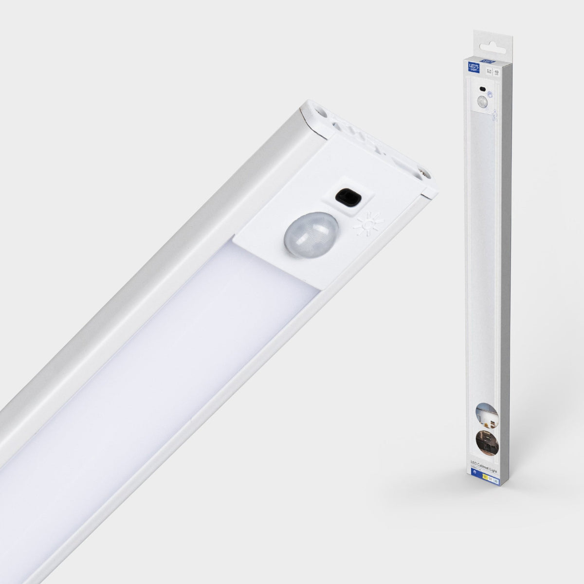 LED's Light Kastverlichting met sensor 40 cm - Oplaadbaar en draadloos - zwaai- en bewegingssensor - wit Kastverlichting LED.nl