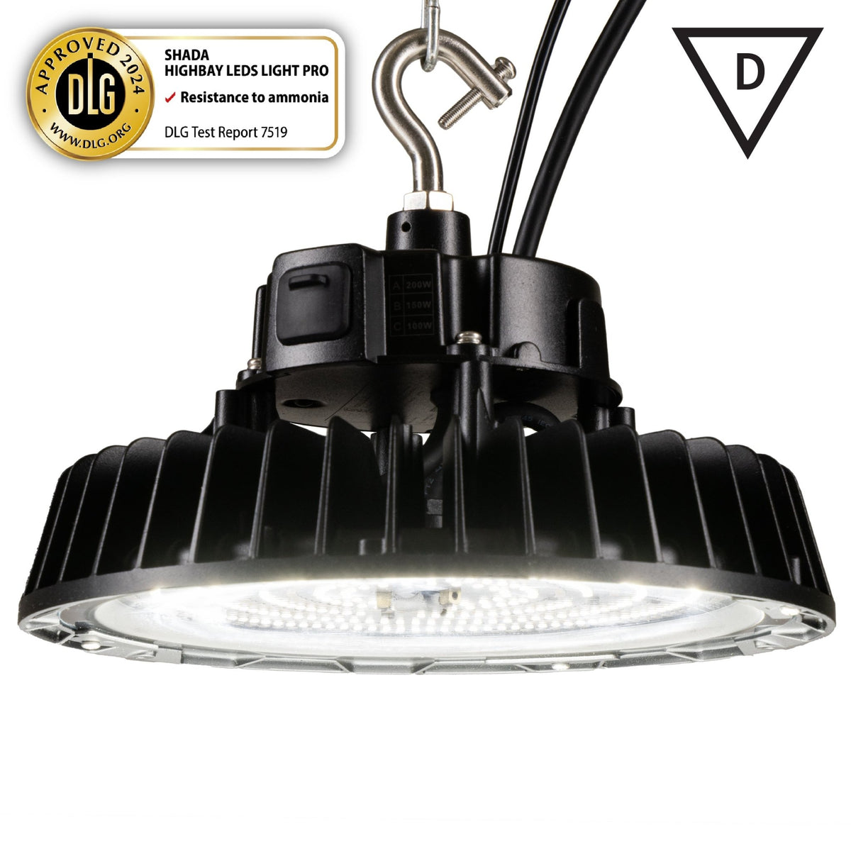 LED's Light pro 200W DLG High bay 30000lm 3000K/4000K/5000K - Lumileds LED - Sosen Driver D mark High bays LED.nl
