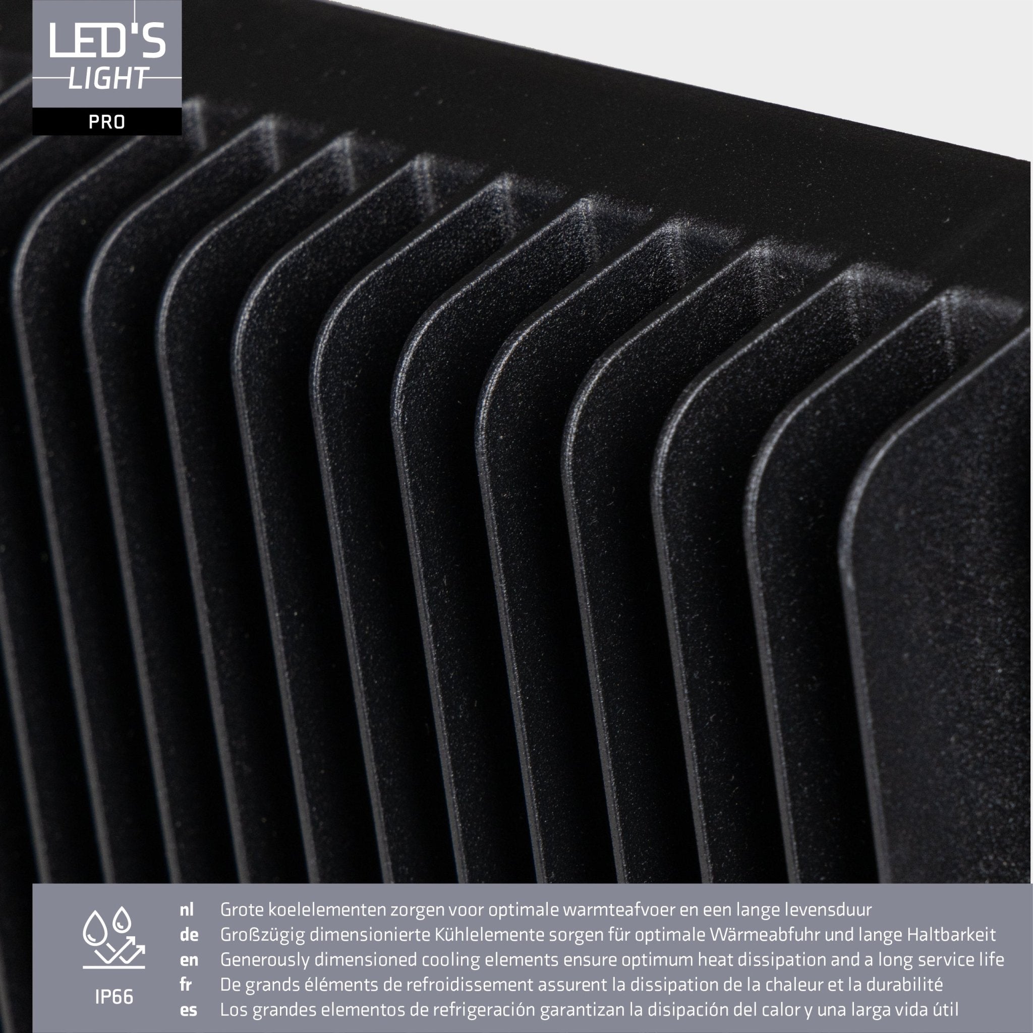 LED's Light pro Professionele LED Schijnwerper 28000 - CCT - Powerselect - 3 lichtstanden - Waterdicht - 200W Schijnwerpers LED.nl