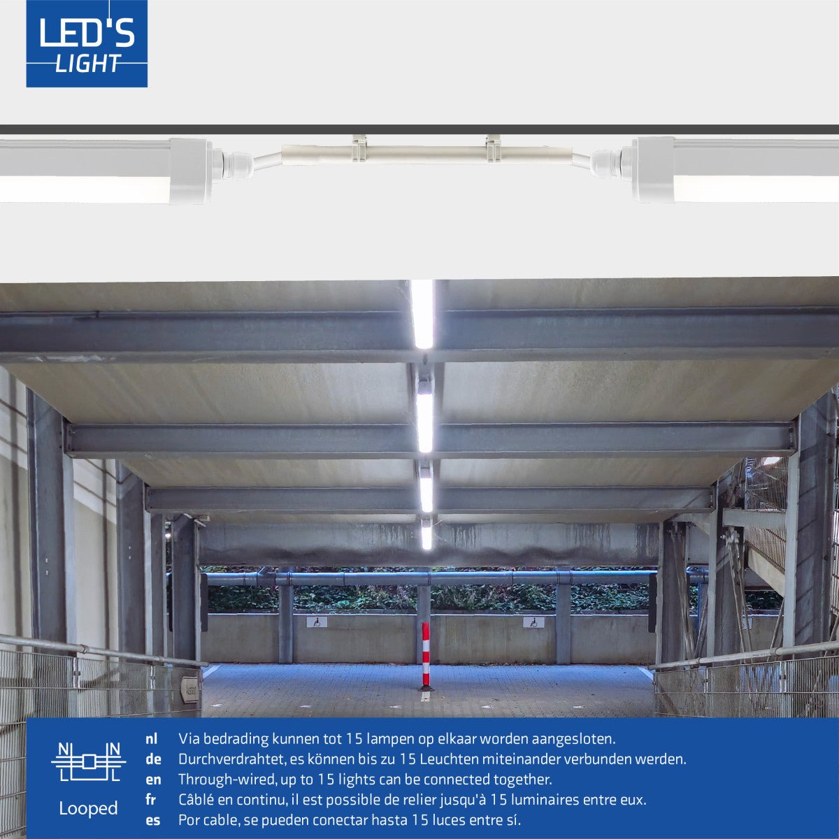 2 PACK - LED's Light TL armatuur met Strip - Koppelbaar - 46W 150cm 5520lm 4000K LED.nl