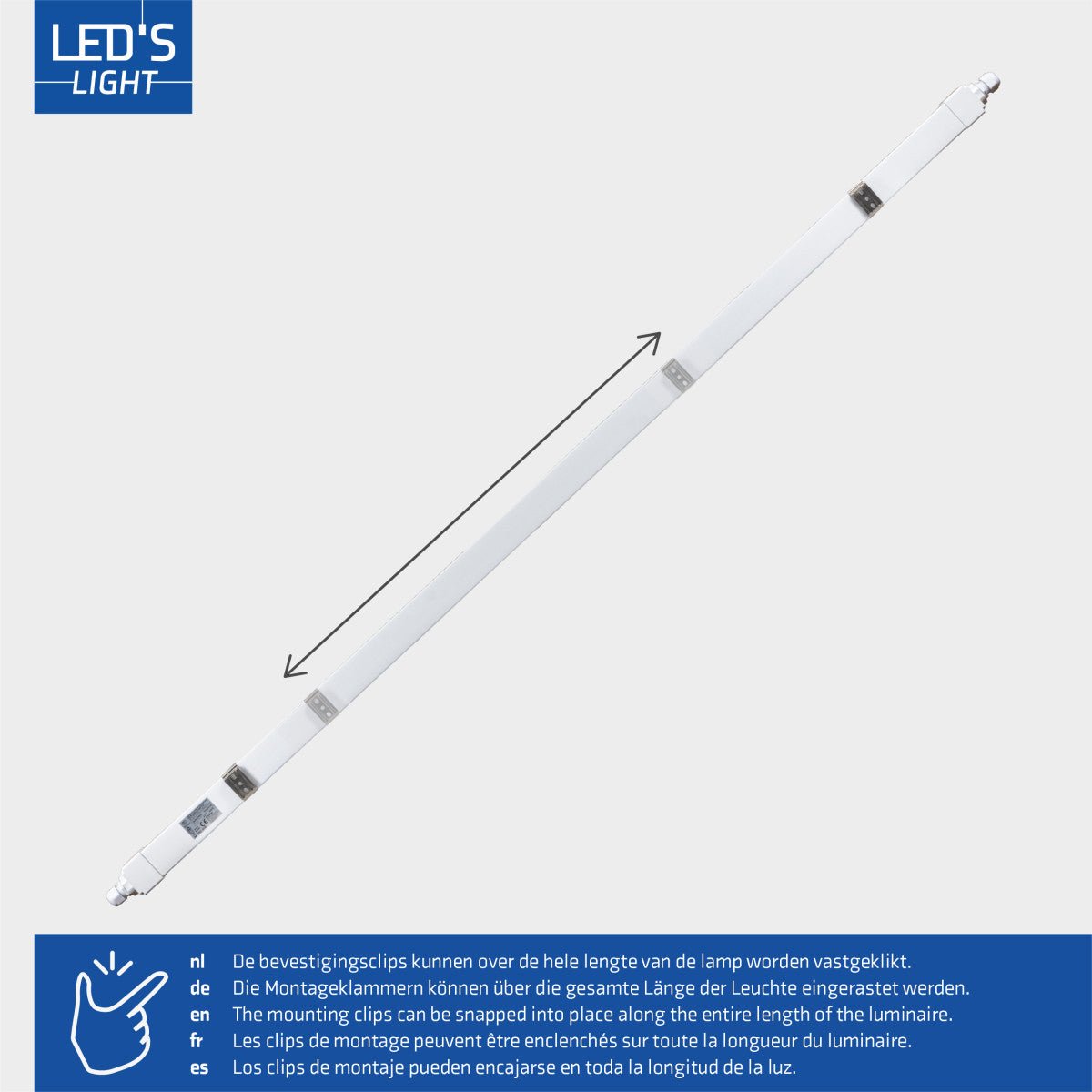 2 PACK - LED's Light TL armatuur met Strip - Koppelbaar - 46W 150cm 5520lm 4000K LED.nl