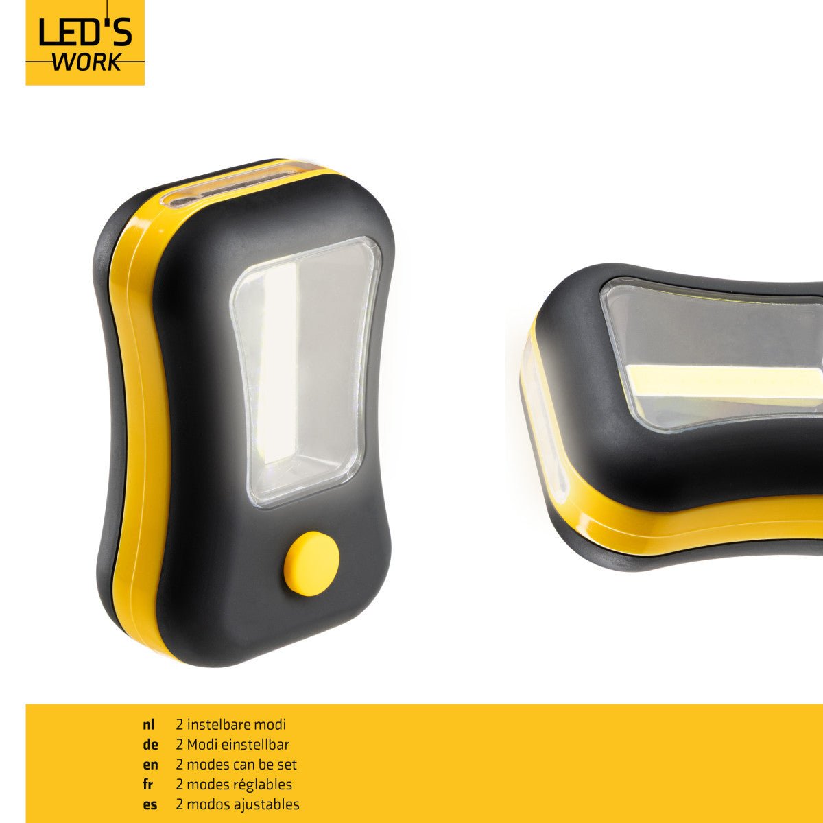 LED's Work MINI Werklamp op batterijen - Draadloos - Werkt op 3 AAA batterijen Bouwlampen Led.nl