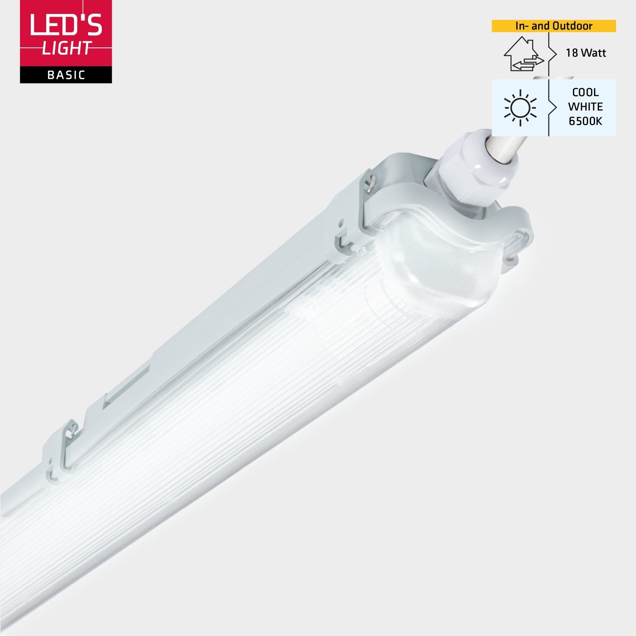 Proventa LED TL armaturen met lampen 120 cm - Koud wit licht 6500 K - Waterdicht - Complete set - 4 stuks TL verlichting LED.nl