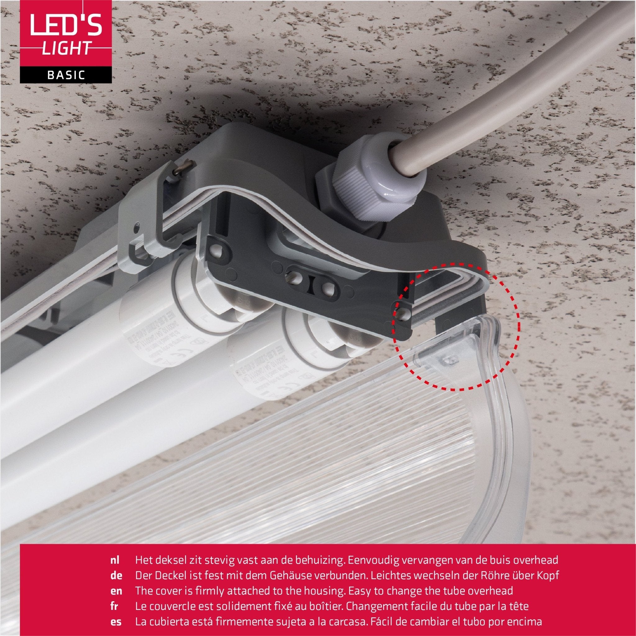 4 PACK - LED TL dubbel armaturen met 8 lampen 120 cm - Koud wit licht 6500 K - Waterdicht TL verlichting LED.nl
