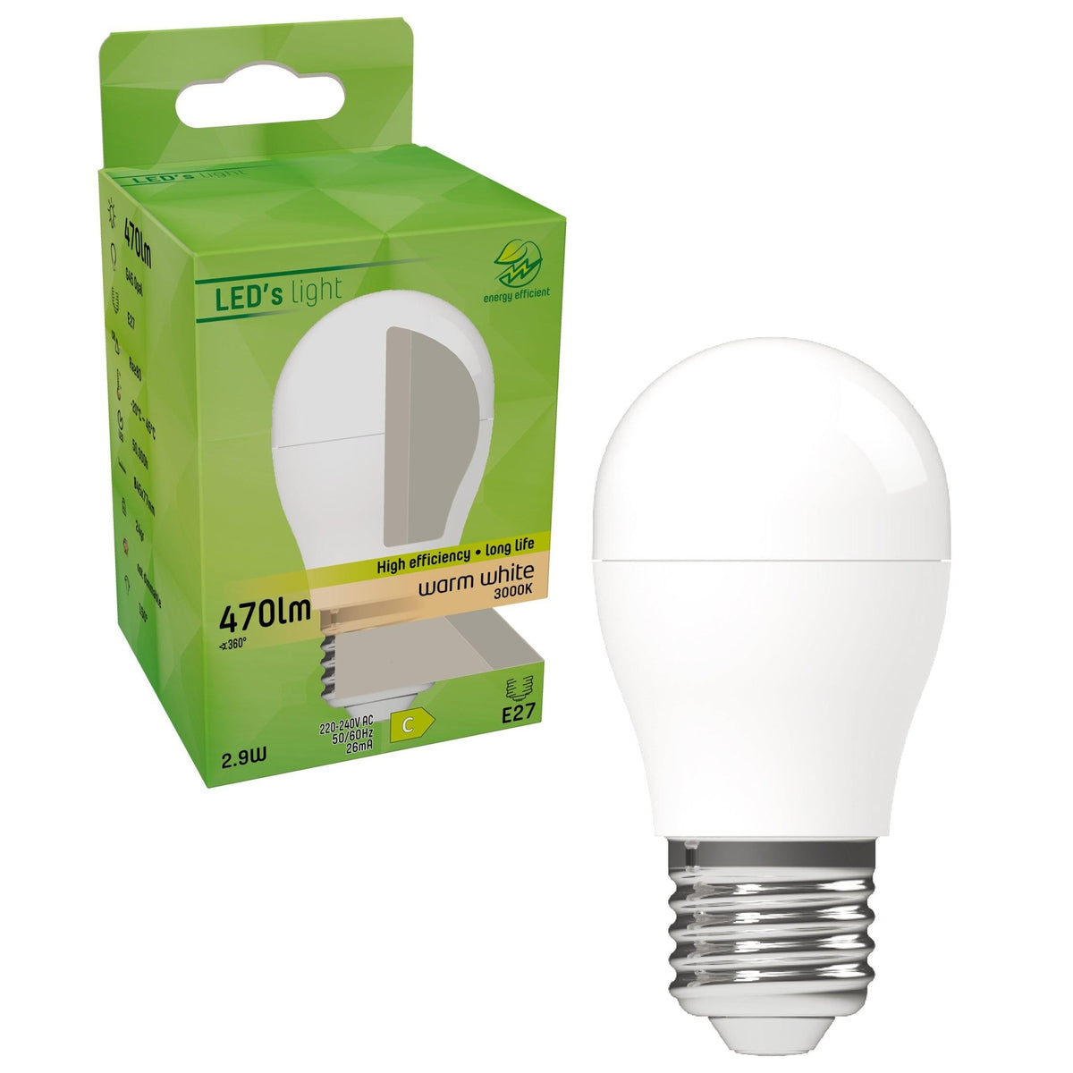 Elite LED Kogellamp E27 Mat - Gaan tot 25 jaar mee - Warm wit - 2.9W vervangt 40W Lichtbronnen LED.nl