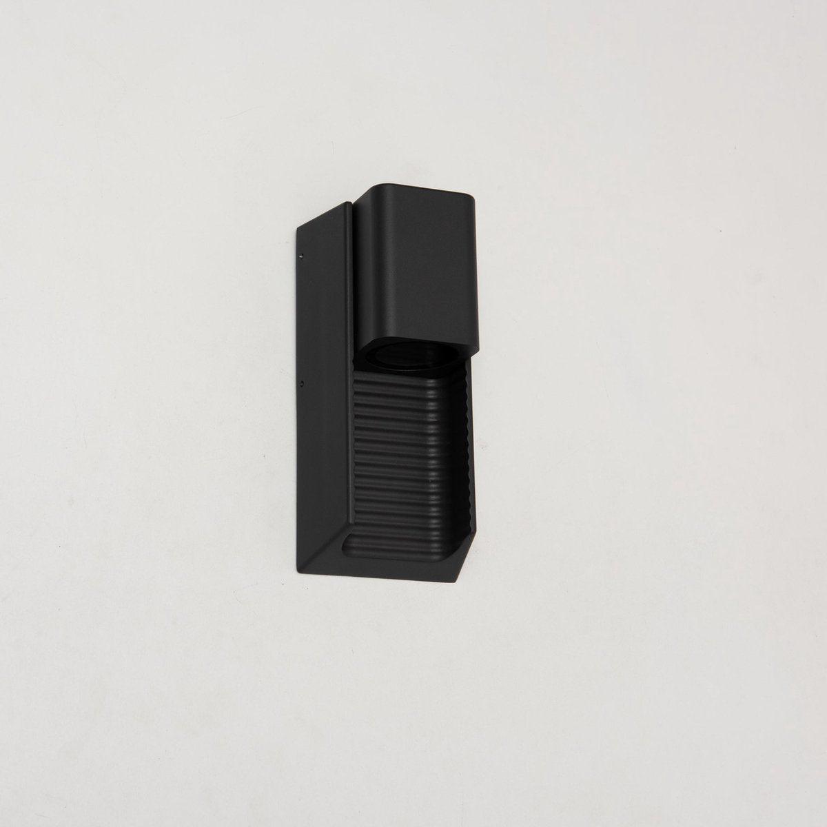 LED Muurlamp buiten met GU10 fitting - Strepen - Rimini - IP44 - Antraciet Wandlampen LED.nl