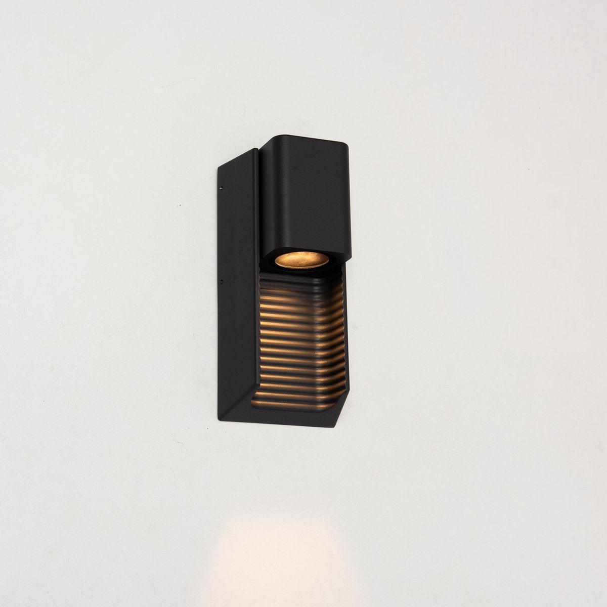 LED Muurlamp buiten met GU10 fitting - Strepen - Rimini - IP44 - Antraciet Wandlampen LED.nl