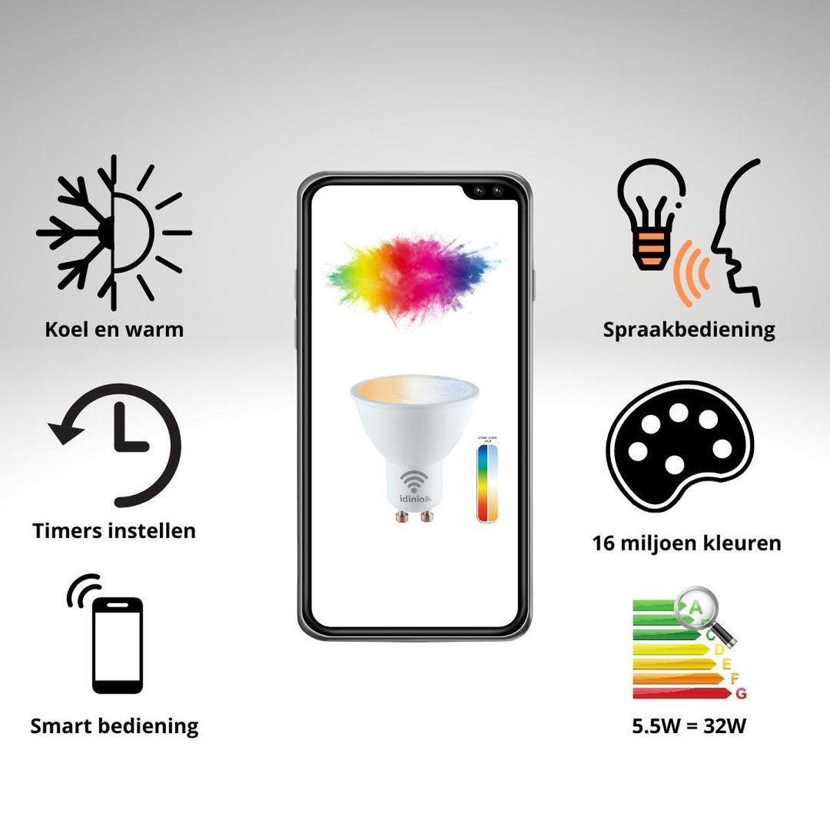 LED's Light LED Prikspot met Stekker - Kantelbaar - GU10 fitting - IP54 - Model Melfi - Zwart Prikspotjes LED.nl