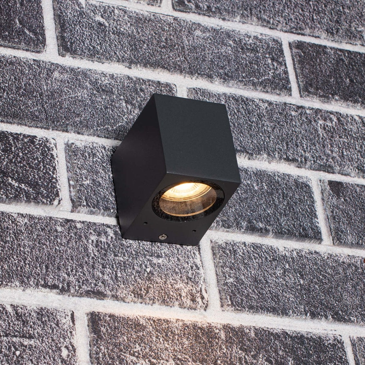 NØRD Down - LED's Light LED Wandlamp Buiten met GU10 fitting - Vierkant - IP44 - Antraciet - Model Rome Wandlampen LED.nl