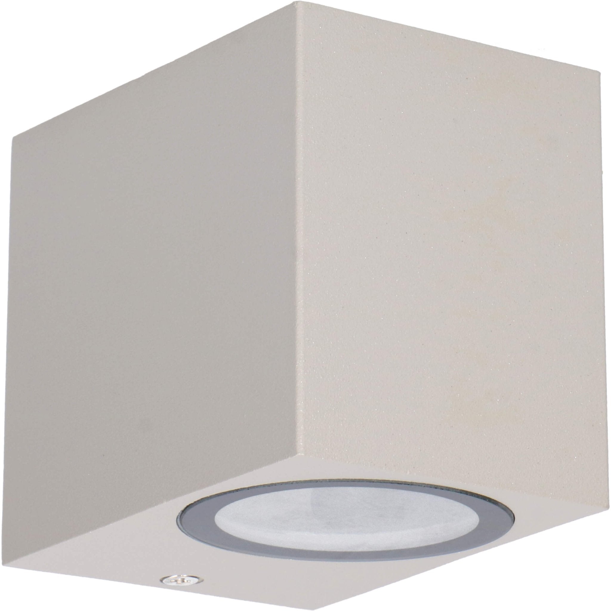 NØRD Down - LED Wandlamp buiten met GU10 fitting - Rome - Vierkant - IP44 - Grijs Wandlampen LED.nl
