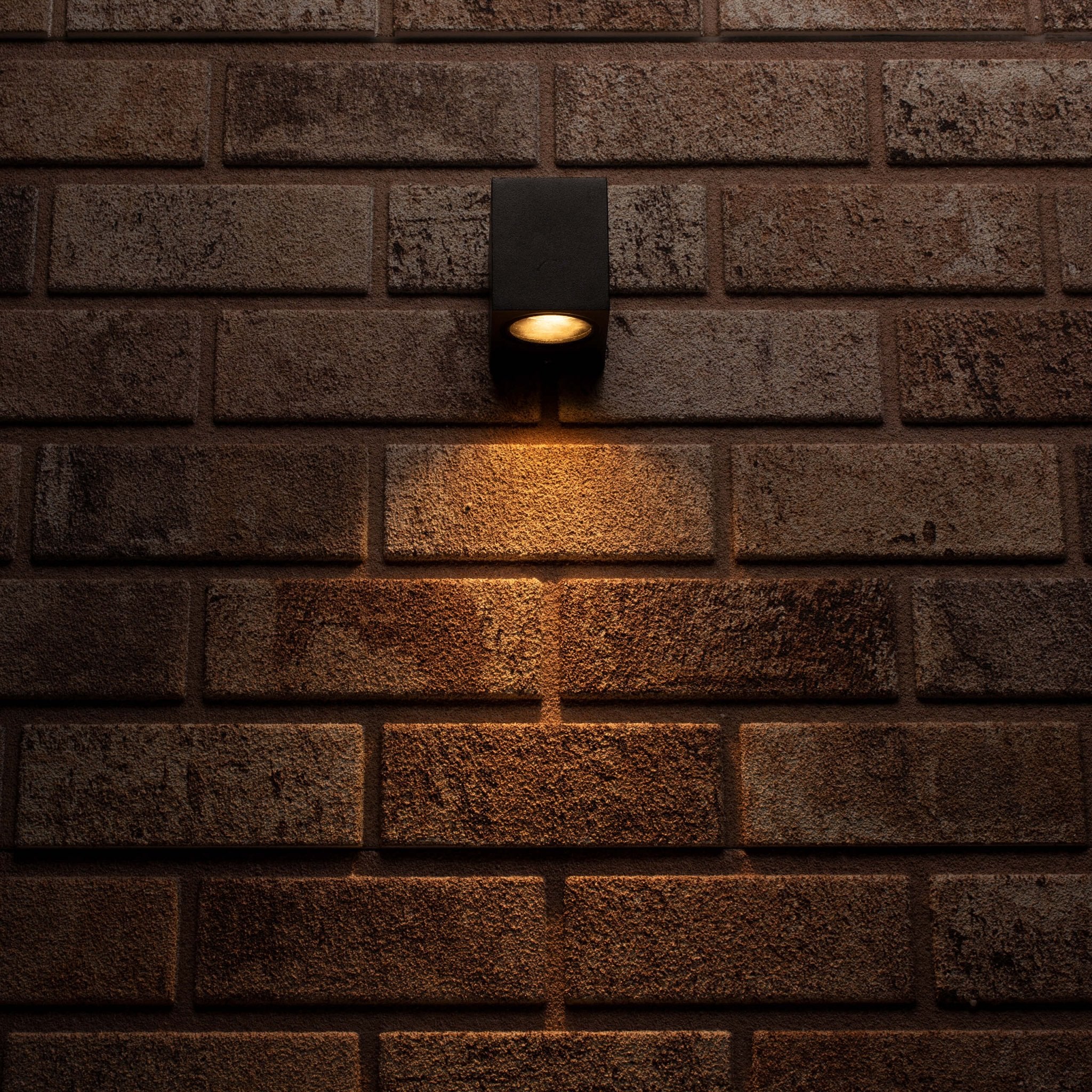 NØRD Down - LED's Light LED Wandlamp Buiten met GU10 fitting - Vierkant - IP44 - Zwart - Model Rome Wandlampen LED.nl