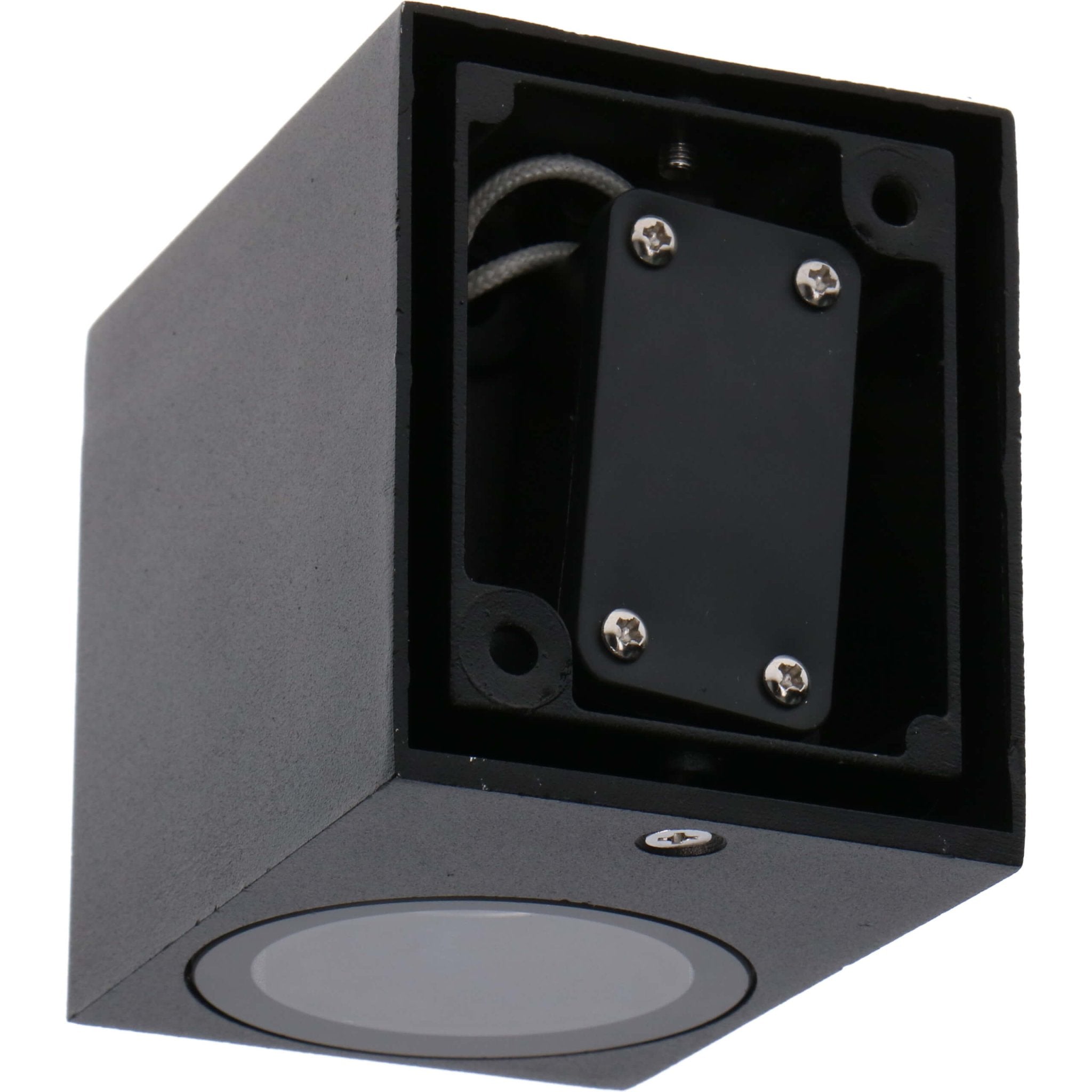 NØRD Down - LED's Light LED Wandlamp Buiten met GU10 fitting - Vierkant - IP44 - Zwart - Model Rome Wandlampen LED.nl