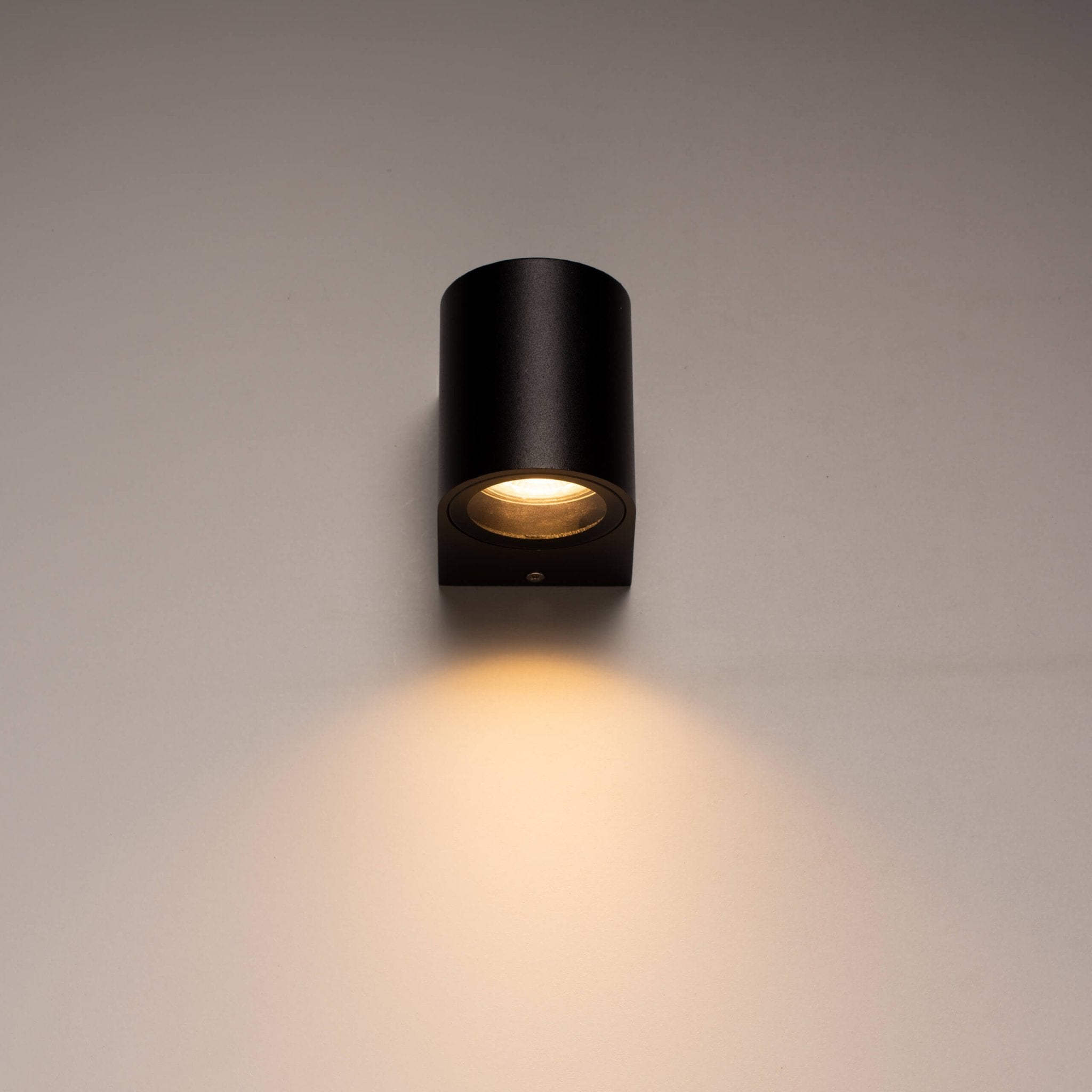 LED's Light LED Wandlamp buiten met GU10 fitting - Rond - Model San Marino - IP44 - Zwart Wandlampen LED.nl