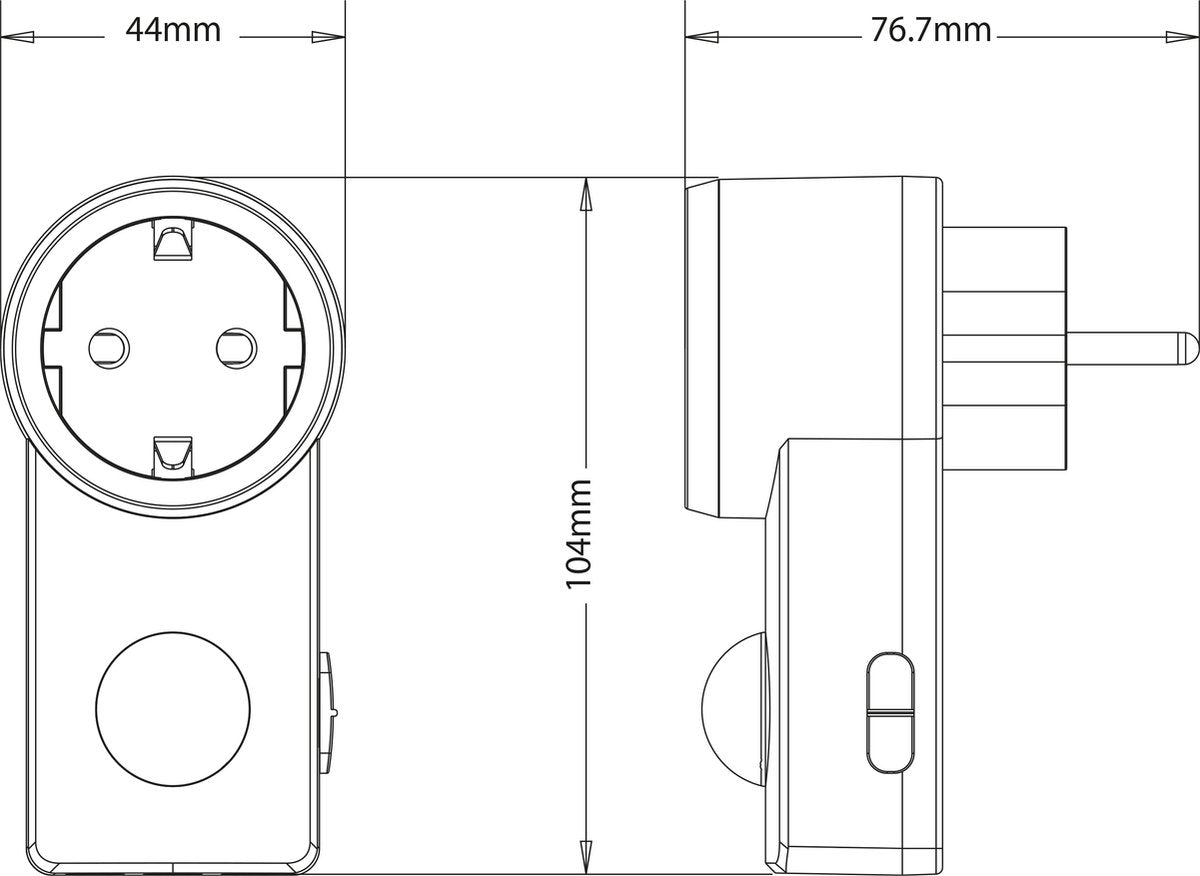 LED's Light plug-in Bewegingssensor met Stopcontact - 10 meter bereik - Incl. daglichtsensor Sensoren LED.nl