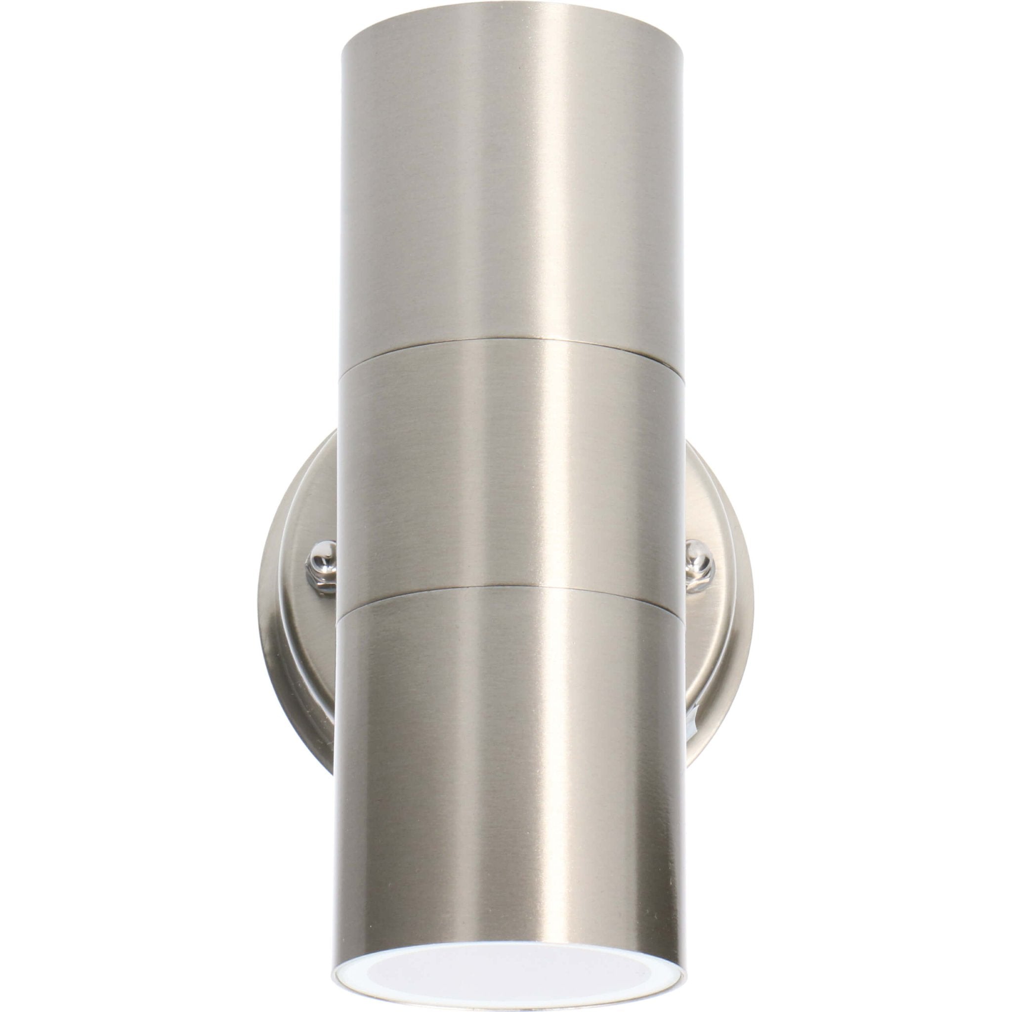 LED's Light RVS LED Muurlamp Buiten - Spot met 2 x GU10 fitting - Model Catania - IP44 - Zilver Spotjes LED.nl