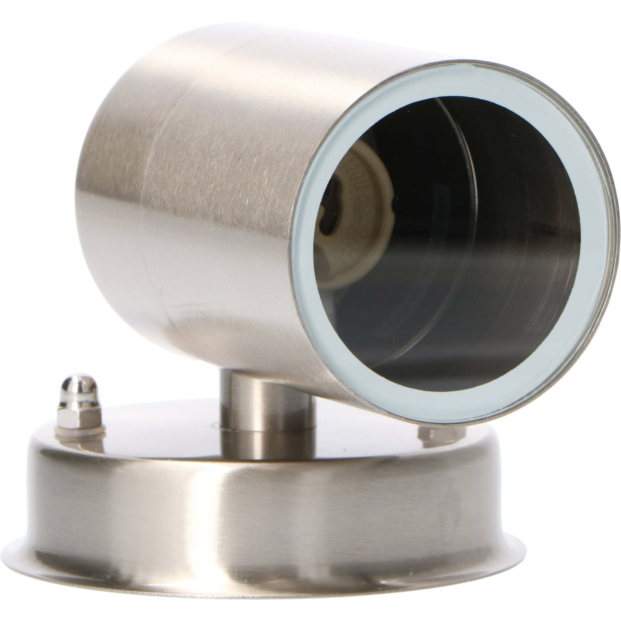RVS LED Muurlamp Buiten - Spot met GU10 fitting - Model Monza - IP44 - Zilver Spotjes LED.nl