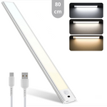 LED's Light Kastverlichting met sensor 80 cm - Oplaadbaar en draadloos - zwaai- en bewegingssensor - wit Kastverlichting LED.nl