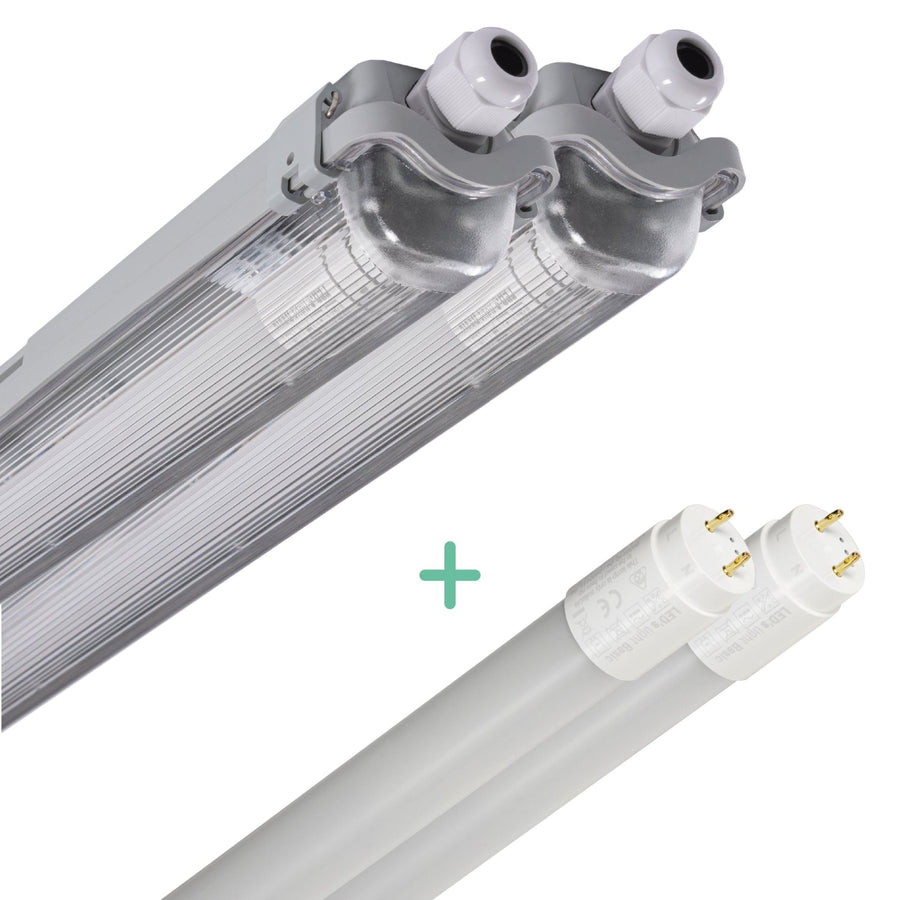2 PACK - LED's Light LED TL armatuur 60 cm compleet met LED TL buis - 1080lm - 9W - 4000K LED.nl
