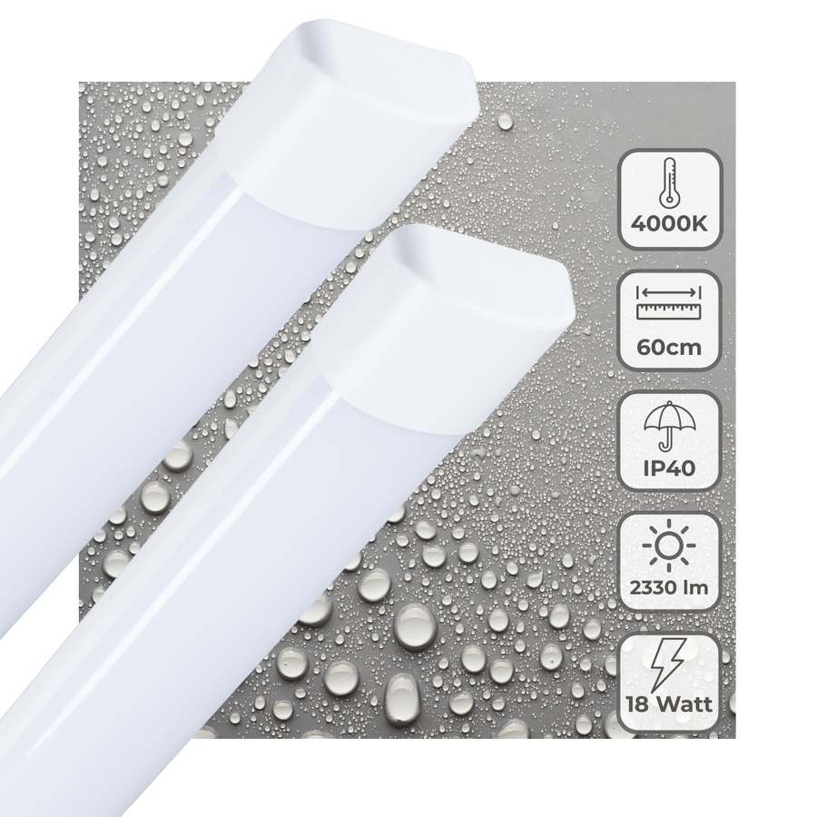 2 PACK - LED's Light LED TL lamp 60 cm voor binnen - Complete LED TL verlichting - 2330 lm TL verlichting LED.nl