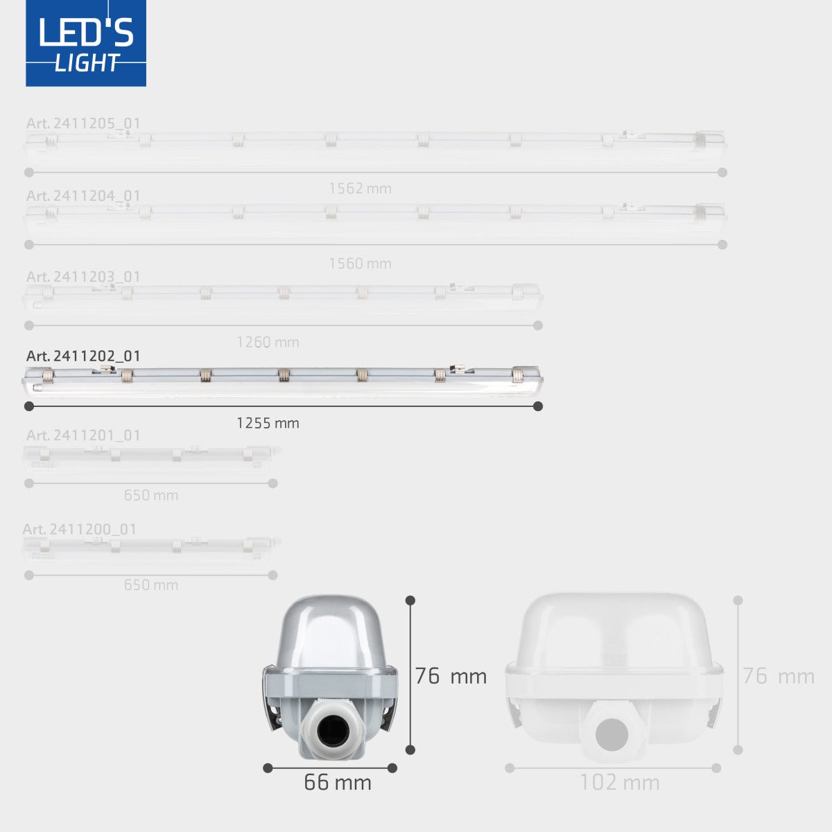 LED's Light Complete LED TL lamp met LED buis 120 cm - Binnen en buiten - 2130 lm - 1x11,5W - 4000K - High Efficiency - Energie Label B TL verlichting LED.nl