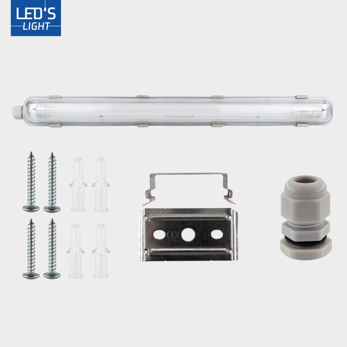 LED's Light Complete LED TL lamp met LED buis 60 cm - Binnen en buiten - 1100 lm - 1x6W - 185lm/w - Energielabel B TL verlichting LED.nl