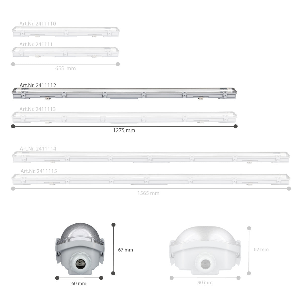 LED's Light LED TL armatuur 150 cm compleet met LED TL buis - 2880lm TL verlichting LED.nl
