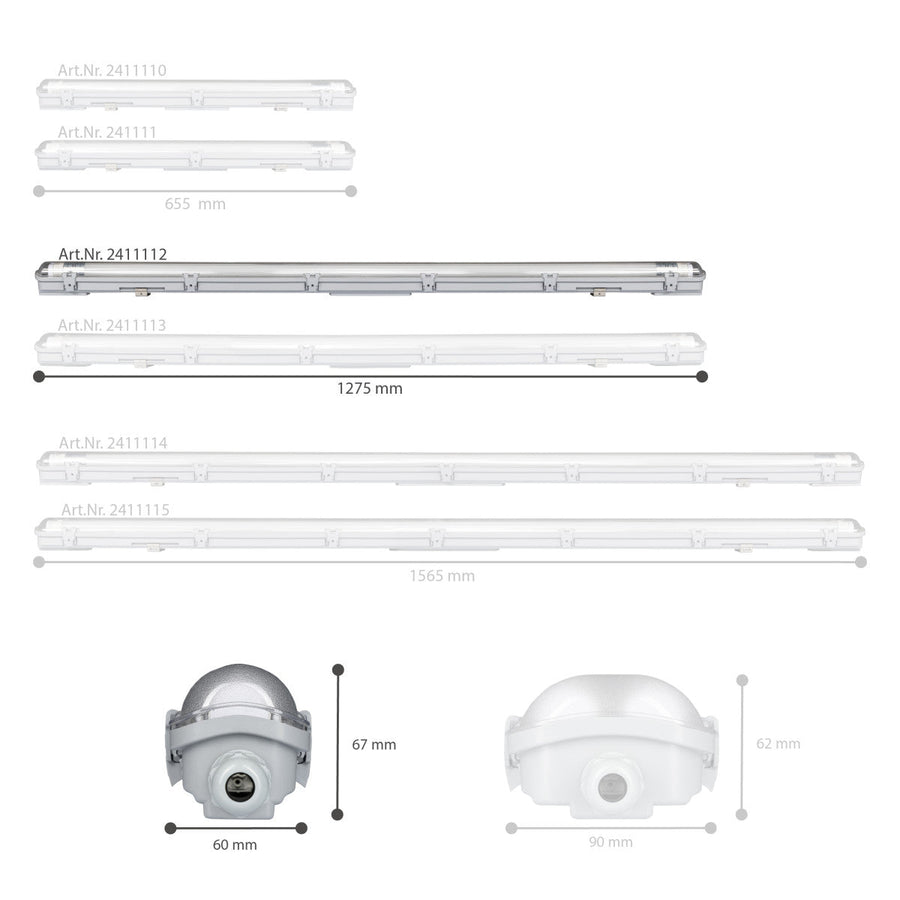 LED's Light LED TL armatuur 120 cm compleet met LED TL buis - 2160lm - 4000K - IP65 TL verlichting LED.nl