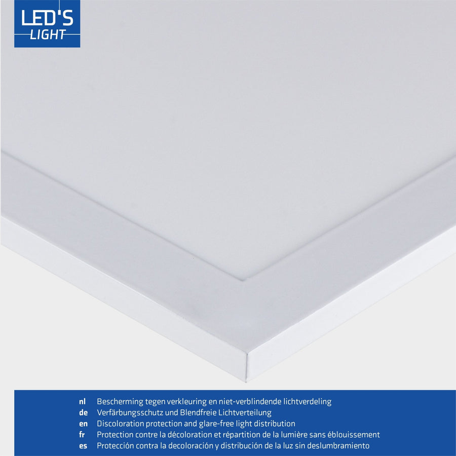 4PACK LED's Light Panelen vierkant 595x595mm - Compleet universeel paneel met driver - 40W - 4 stuks Panelen LED.nl