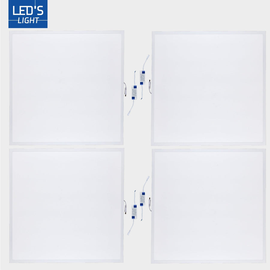 4PACK LED's Light Panelen vierkant 595x595mm - Compleet universeel paneel met driver - 40W - 4 stuks Panelen LED.nl