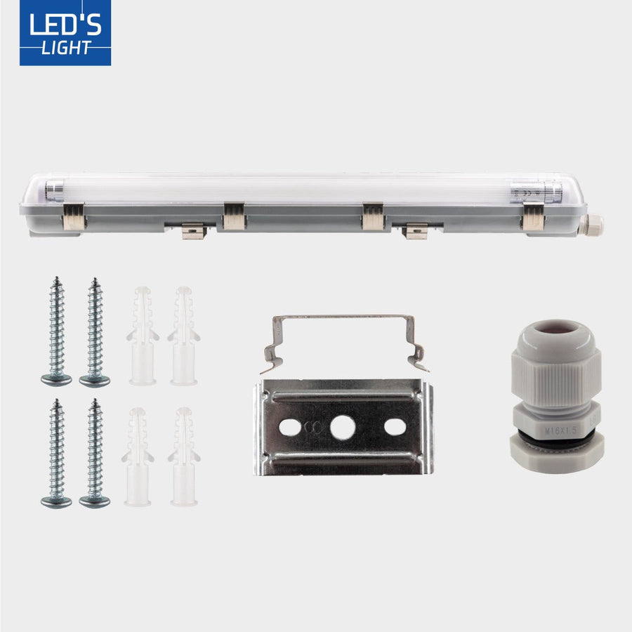 LED's Light Dubbele LED TL lamp 120 cm - compleet met LED buizen - Binnen en buiten - 4260 lm - 4000K - 2x11.5W - 185lm/w - Energielabel B TL verlichting LED.nl