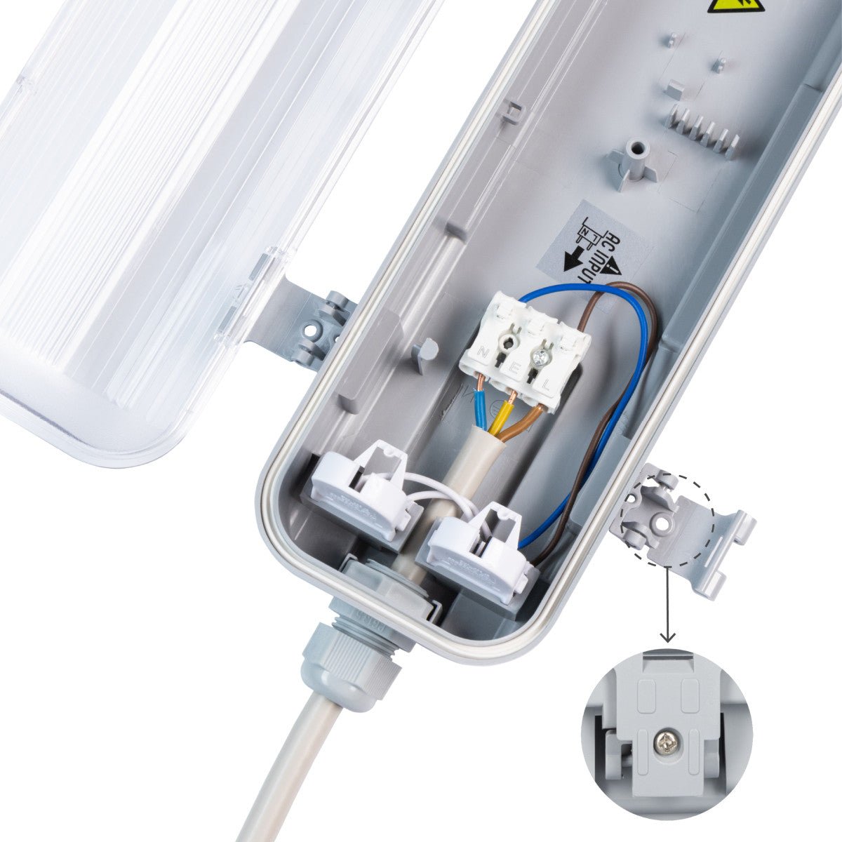 4 PACK - LED's Light LED TL dubbel armatuur 120 cm - 4000K - Compleet met 2 LED TL buizen 120 cm - 4320lm LED.nl