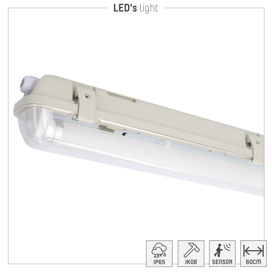 4 Pack LED's Light LED TL verlichting met sensor 60 cm - Bewegingssensor en nachtsensor - Waterdicht - 1100 lm LED.nl