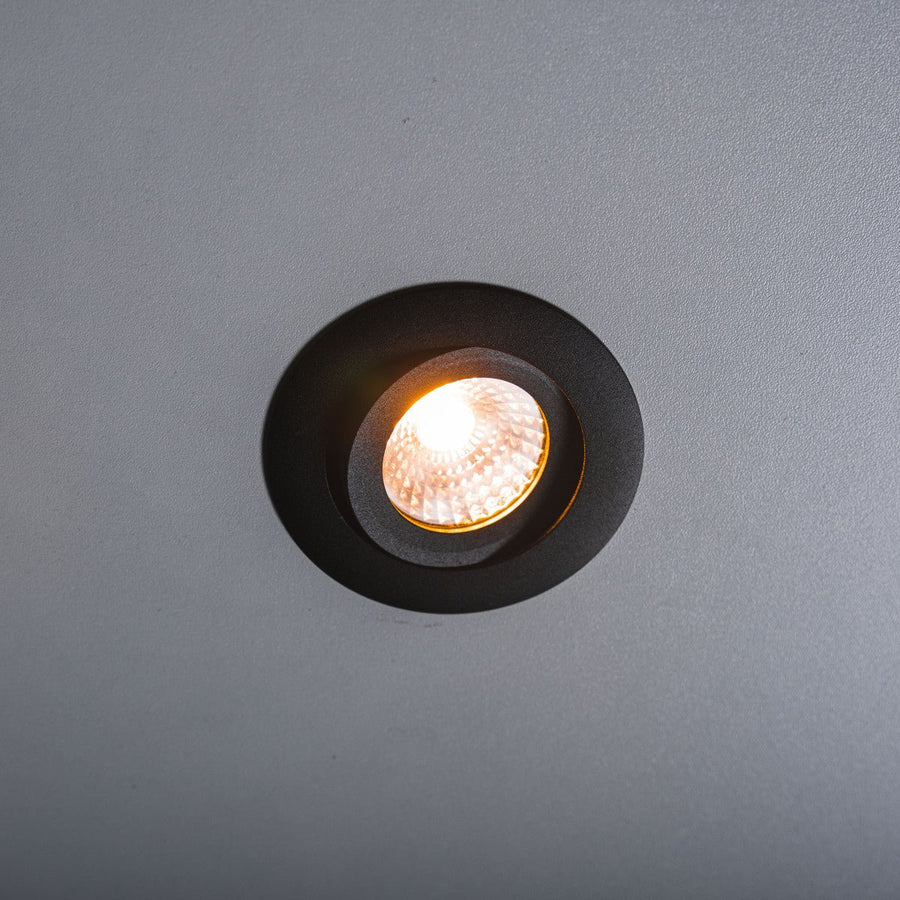LED's Light Pro LED Inbouwspot Zwart - DimToWarm - Ø 68mm - Kantelbaar - Warm wit licht - CRI95- Dimbaar Inbouwspots LED.nl
