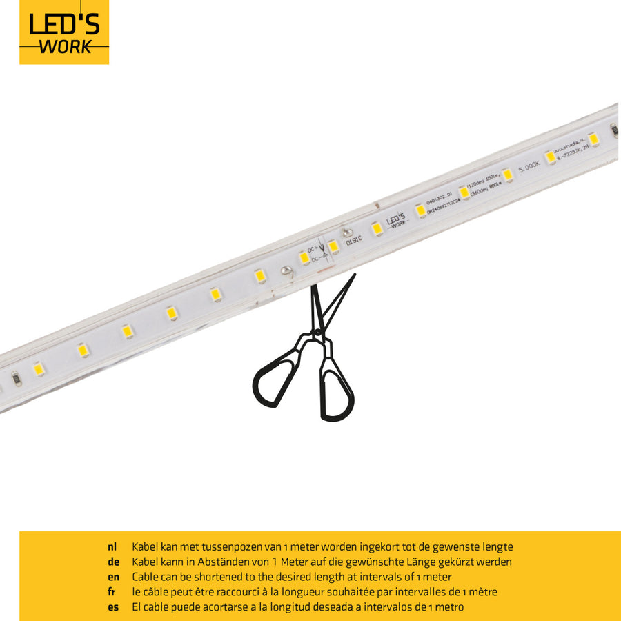 LED's Work LED Rope Lichtslang 50 meter bouwverlichting - Verlengbaar tot 75 meter - 40.000 lm Lichtbronnen Led.nl