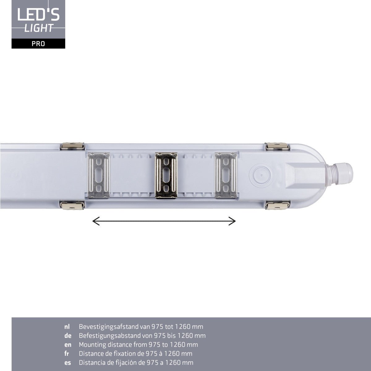 4 PACK - LED's Light pro Koppelbaar CCT/Power select TL armatuur met Strip - 180lm/w 39W 150cm 7020lm 3000K/4000K/6500K - IP65 IK08 TL verlichting LED.nl