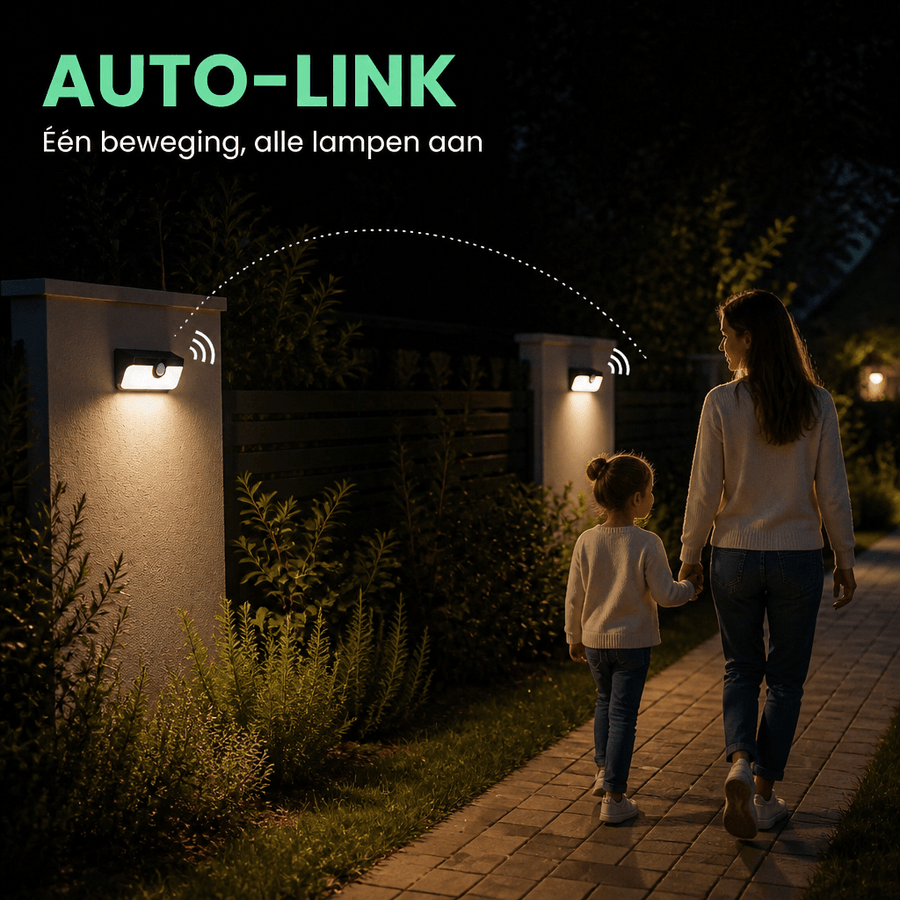 LED's Light Bluetooth Linkable Koppelbare LED Solar Wandlamp met Bewegingssensor Wandlampen LED.nl