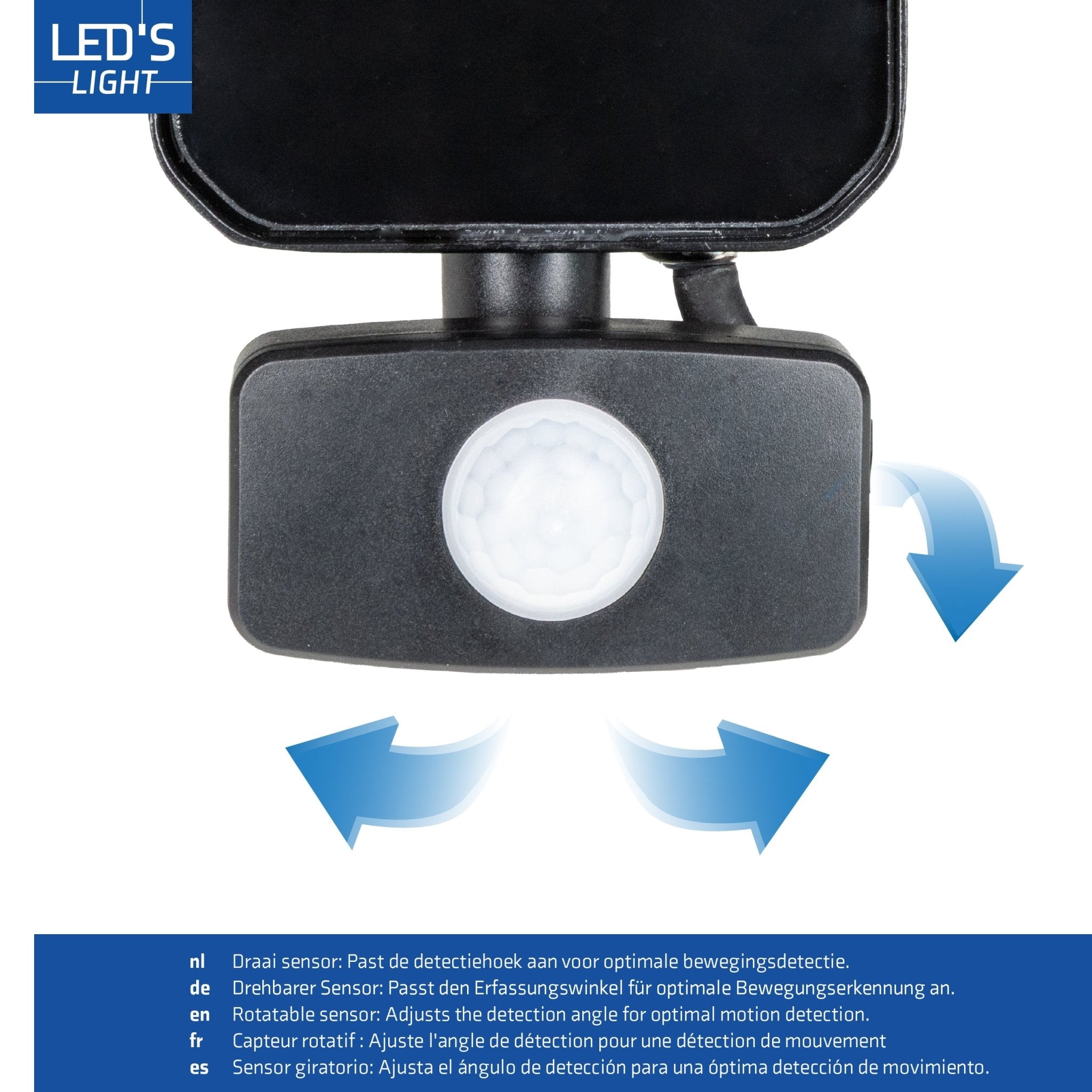 LED's Light Buitenlamp schijnwerper floodlight met bewegingssensor 7000lm - binnen en buiten - 50W Schijnwerpers LED.nl