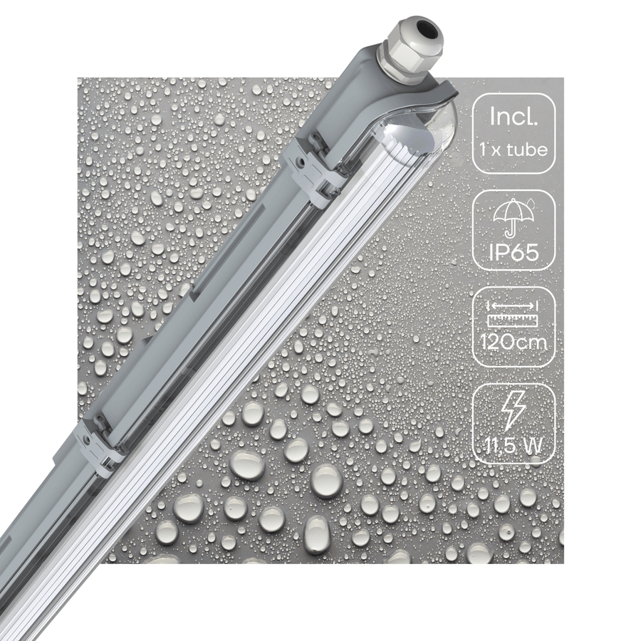 LED's Light Complete LED TL lamp met LED buis 120 cm - Binnen en buiten - 2130 lm - 1x11,5W - 4000K - High Efficiency - Energie Label B TL verlichting LED.nl
