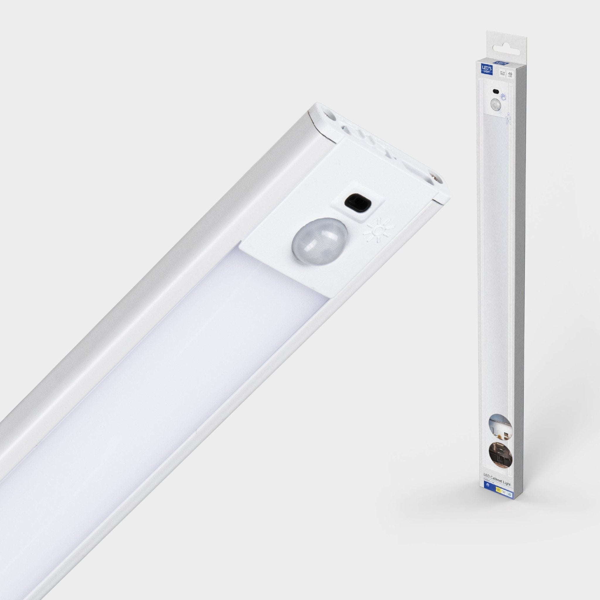 LED's Light Kastverlichting met sensor 40 cm - Oplaadbaar en draadloos - zwaai- en bewegingssensor - wit Kastverlichting LED.nl