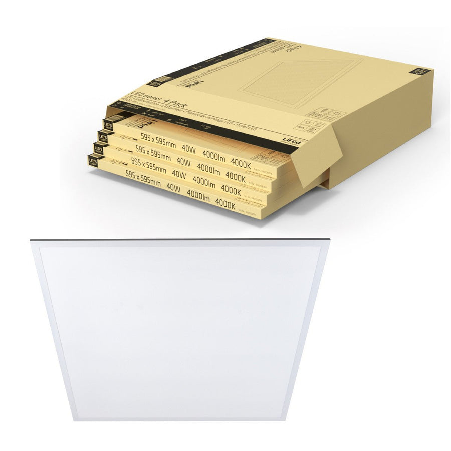 LED's Light LED Paneel 595x595mm - Vierkant - Neutraal wit (4000K) - 4000 Lumen - 40W Panelen LED.nl