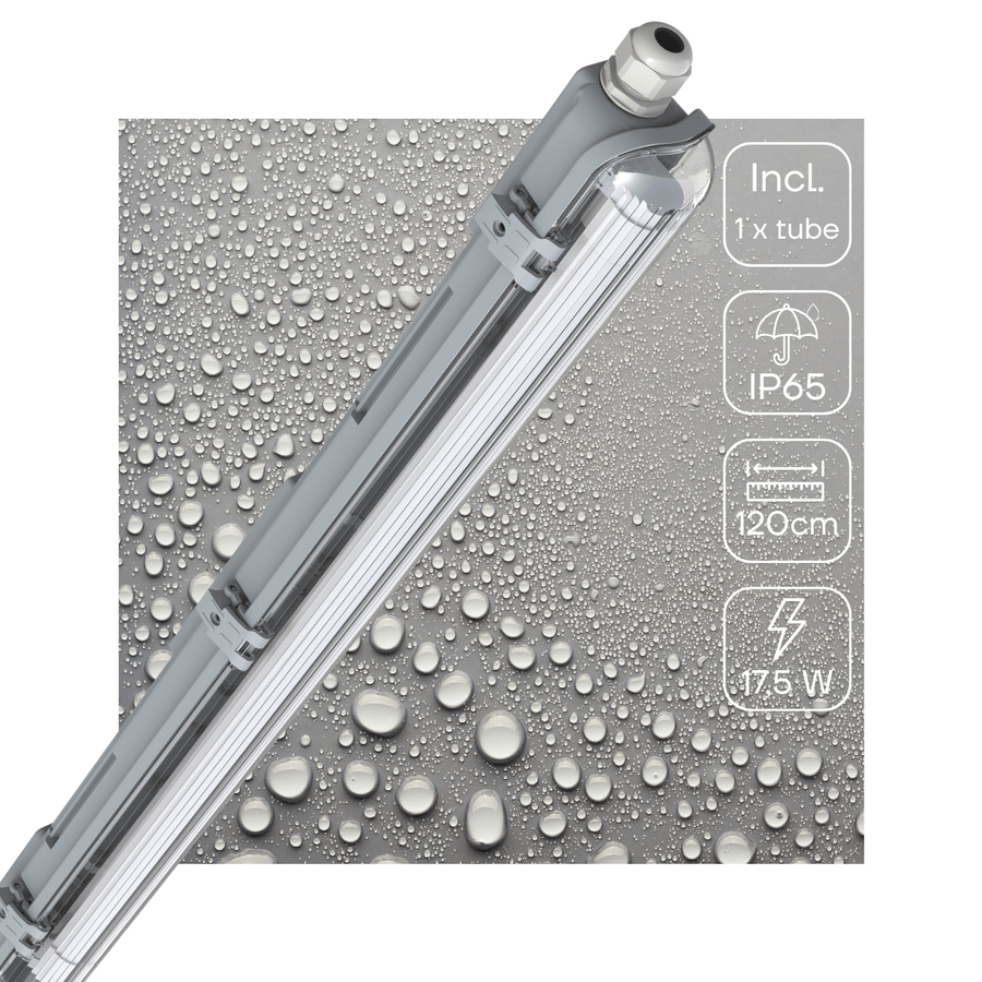 LED's Light LED TL armatuur 120 cm compleet met LED TL buis - 2160lm - 4000K - IP65 TL verlichting LED.nl