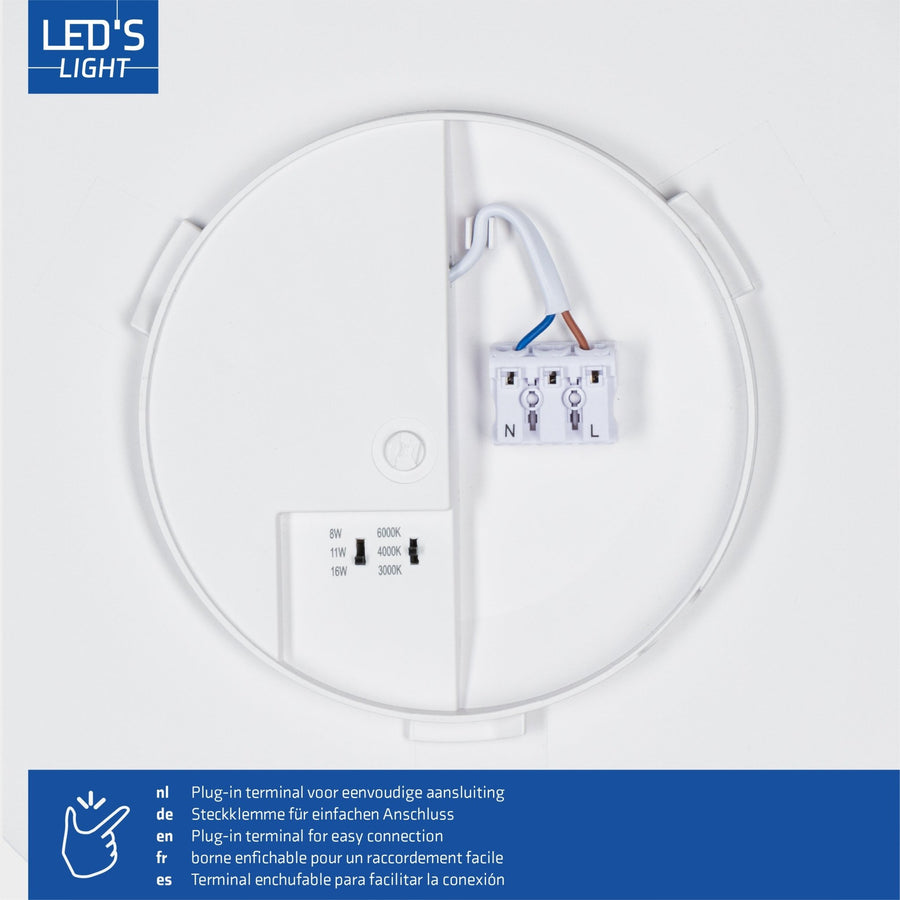 LED's Light Plafondlamp 30 cm - dimbaar in 6 standen - Alle binnenruimtes - IP54 Plafondlampen LED.nl