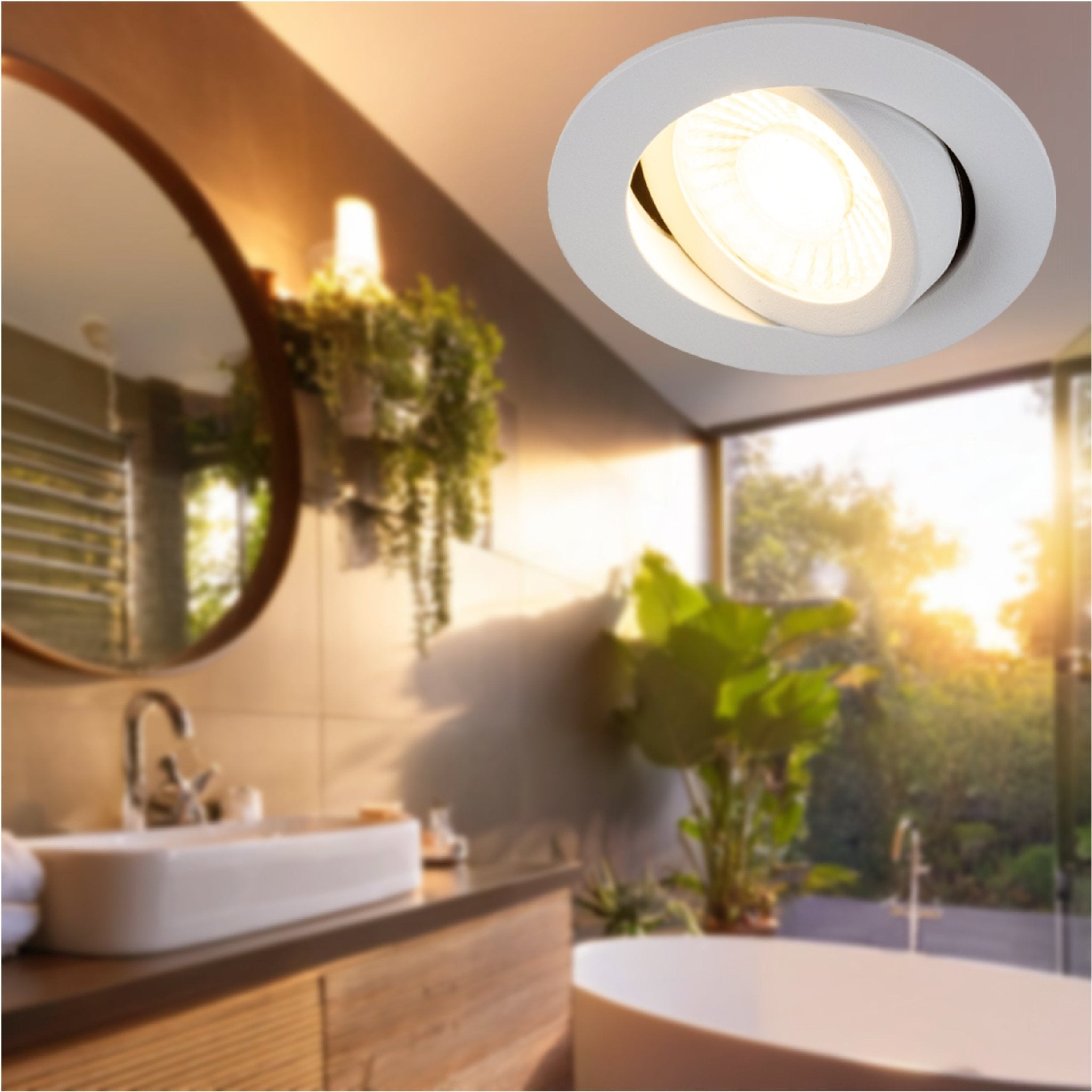 6 PACK - LED's Light PRO downlight inbouwspot Ø 68mm - Spatwaterdicht - Dimbaar - Universeel - Wit Inbouwspots LED.nl