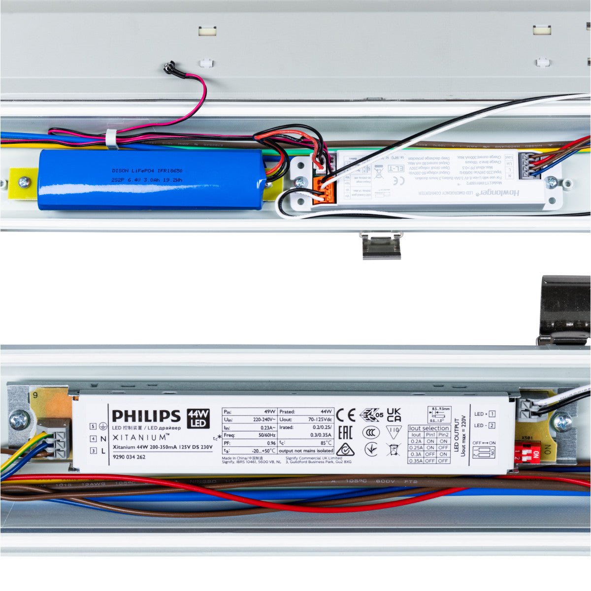 4 PACK - LED's Light PRO Philipps LED TL armatuur 150 cm - Met noodaccu - 185lm/w - Energielabel B - 47W 7200lm 4000K LED.nl