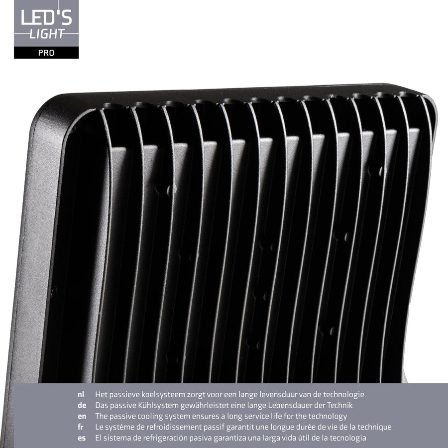LED's Light Pro Premium Floodlight 12750lm - CCT schakelbaar - Powerselect - 6 lichtstanden - Water en roestbestendig - 100W Schijnwerpers LED.nl