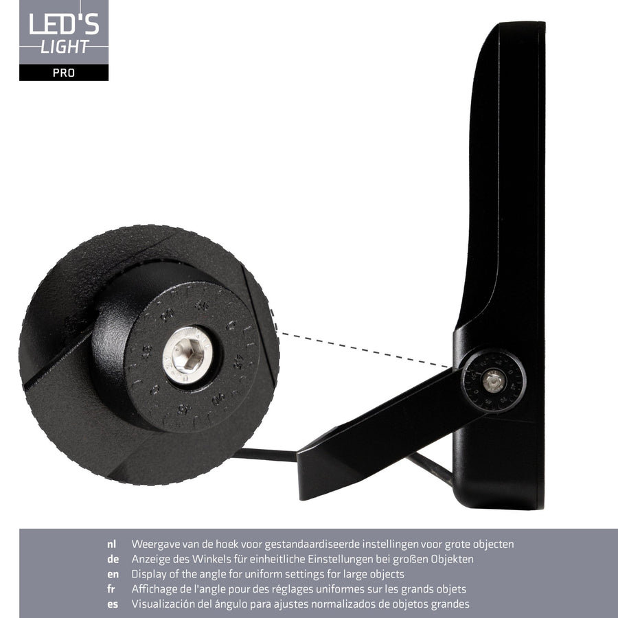 LED's Light Pro Premium Floodlight 12750lm - CCT schakelbaar - Powerselect - 6 lichtstanden - Water en roestbestendig - 100W Schijnwerpers LED.nl